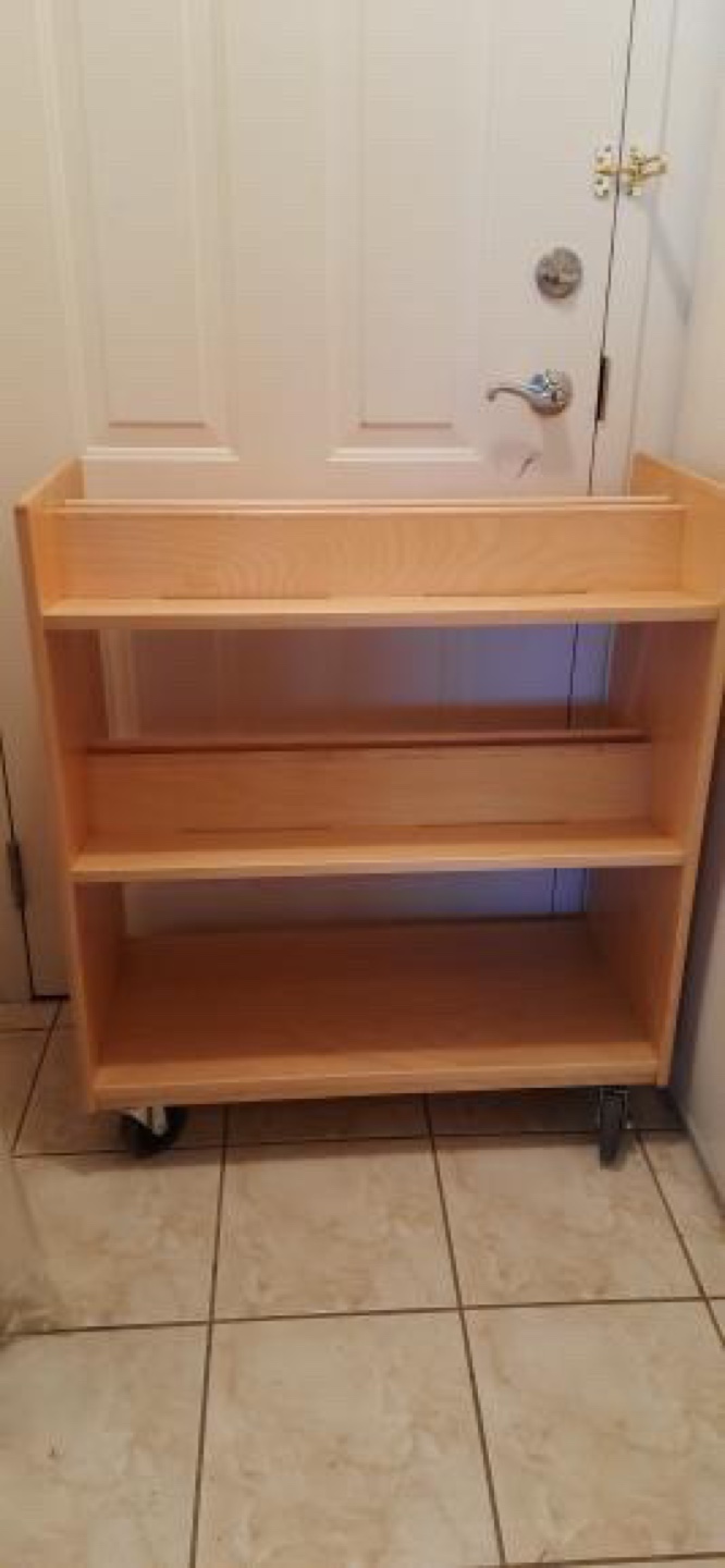 Wooden Rolling Bookshelf - photo 3
