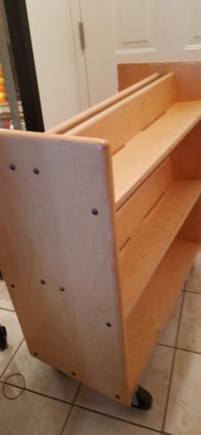 Wooden Rolling Bookshelf - photo 4