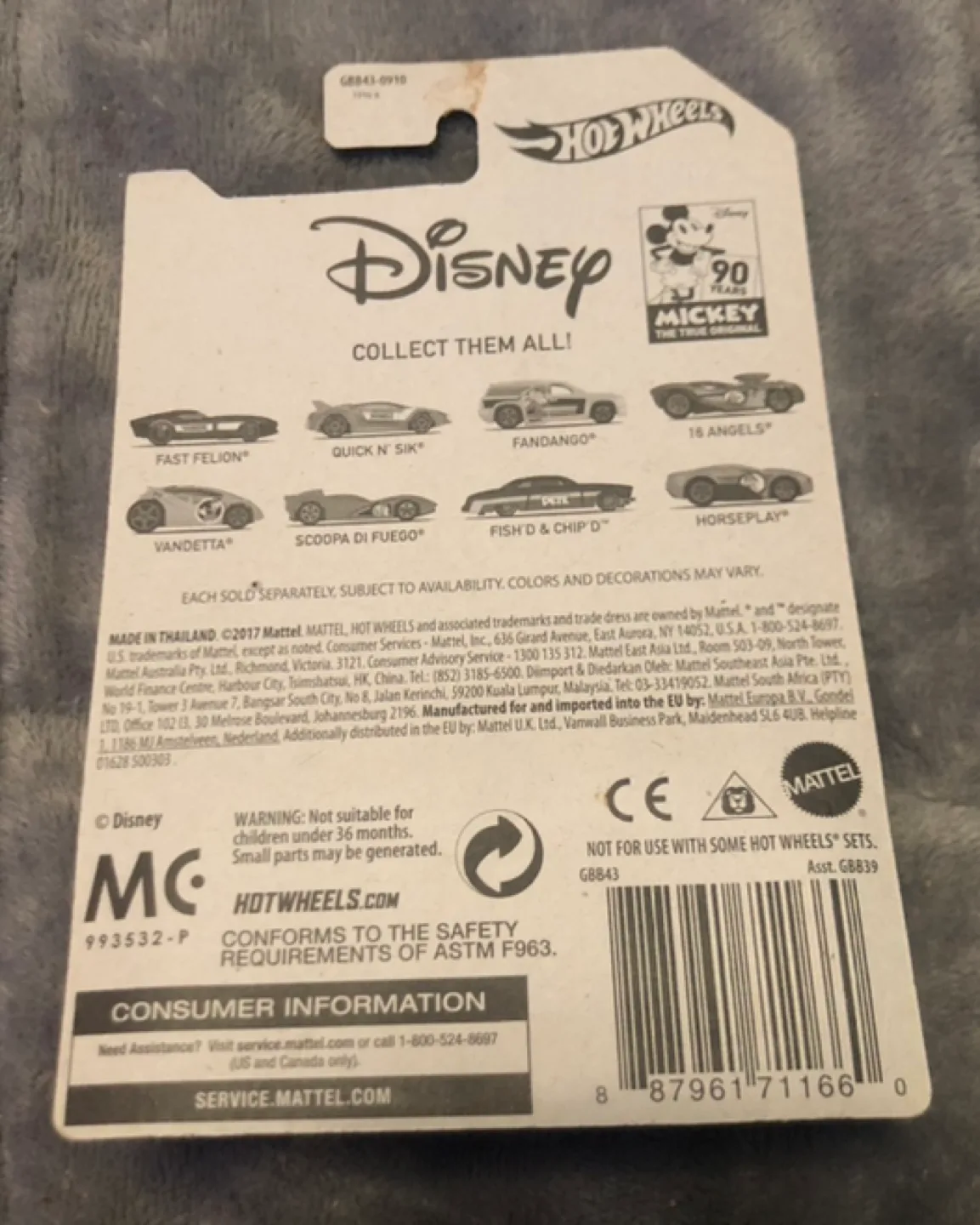 Hot Wheels Disney Mickey Mouse Collectable Fast Felon Car image indicator(5)
