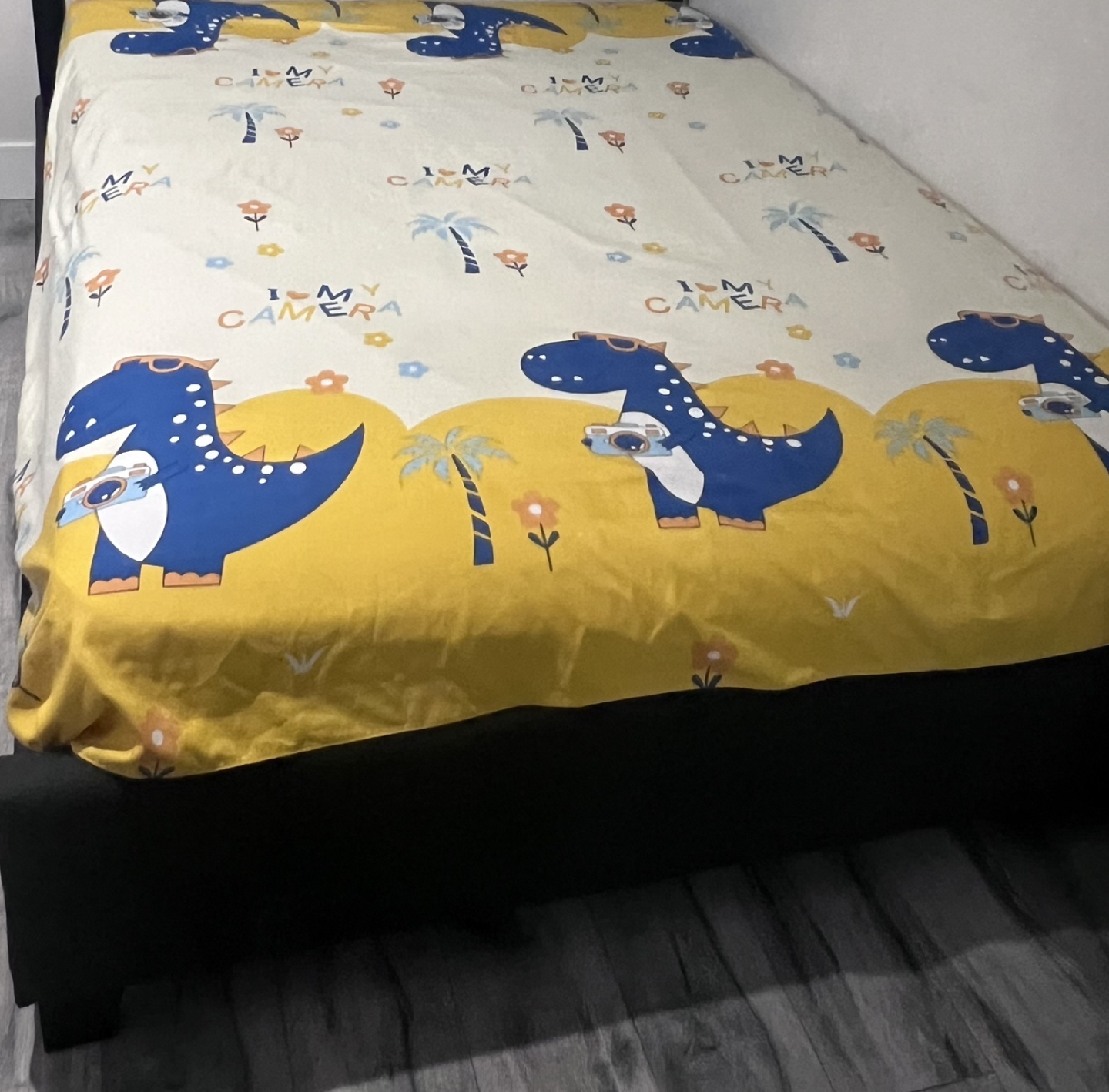Queen Size Blue Bed Frame. In Very Good Condition!
