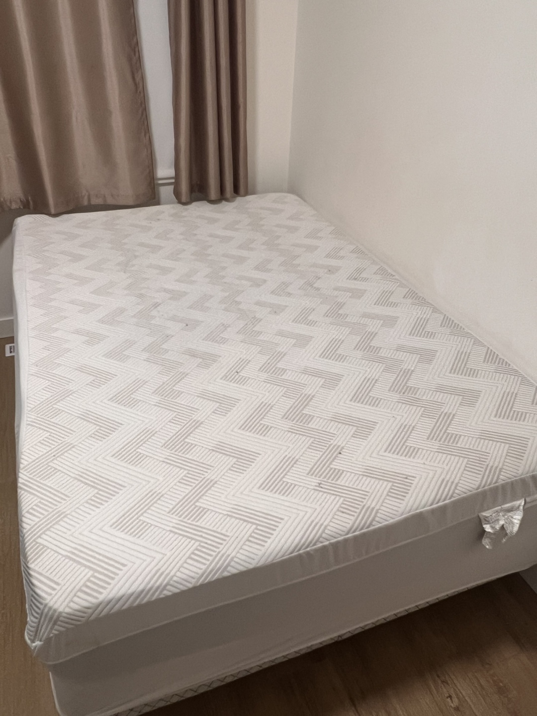 Queen Mattress with Mattress Protector, Box Spring and bed frame