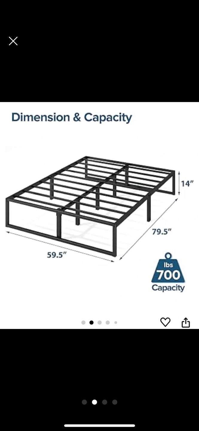 Zinus Metal Platform Bed Frame