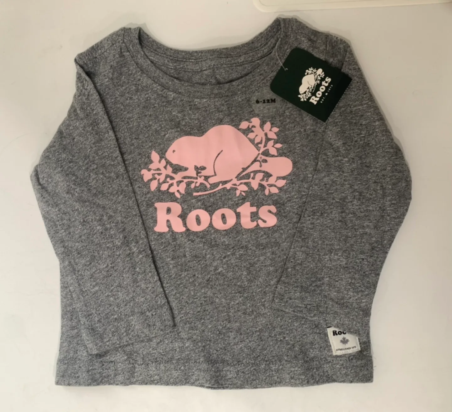New tags on roots long sleeve 6-12 months thumbnail