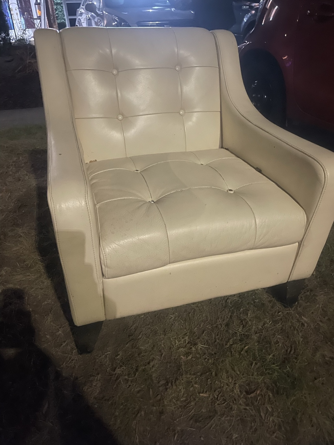 White Leather Armchair