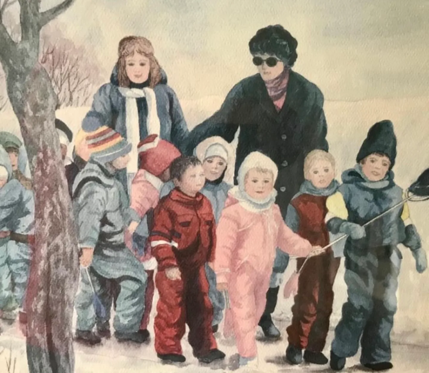 Roxann Vivian Smith Limited Edition Print "A Wintry Walk" image indicator(2)