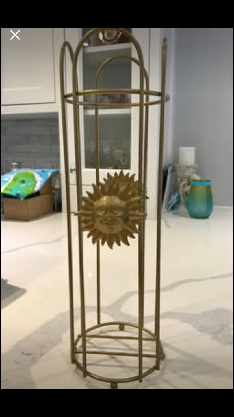 Gold Metal Umbrella Stand