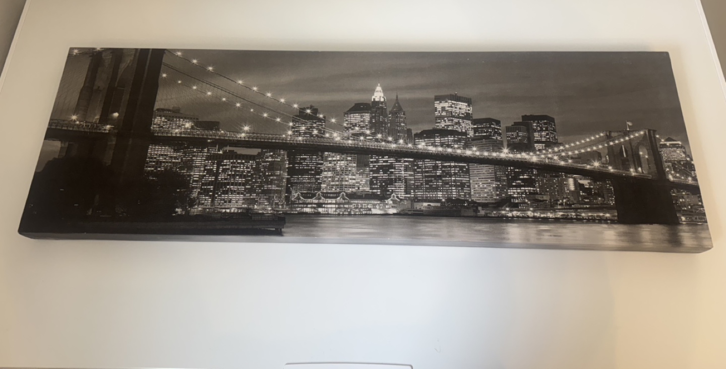 Black and White Brooklyn Bridge Canvas Wall Art