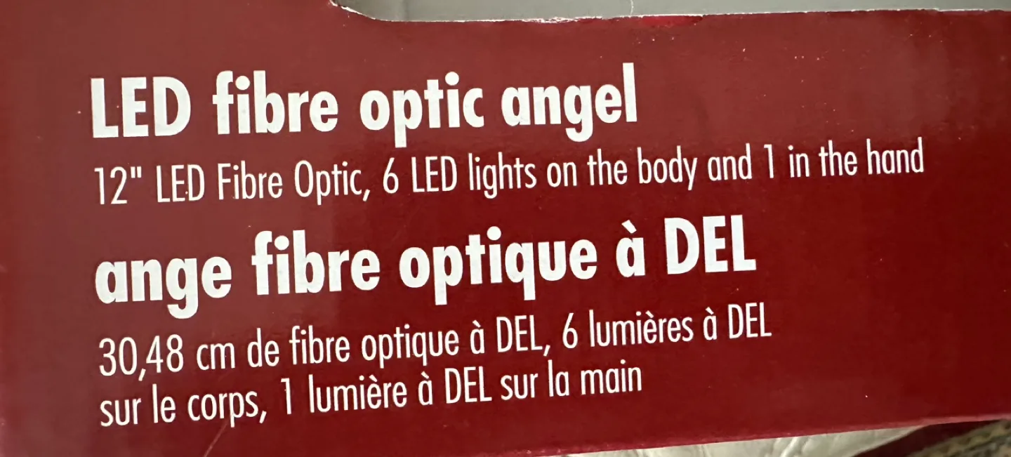 LED Fibre Optic Angel Christmas Tree Topper image indicator(2)
