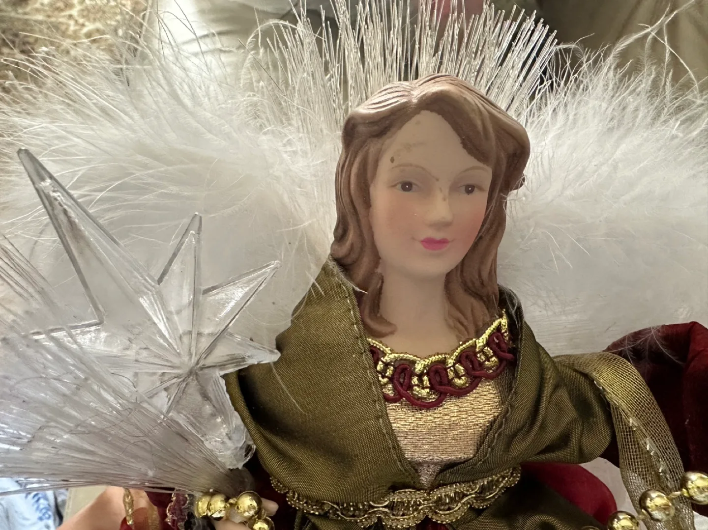 LED Fibre Optic Angel Christmas Tree Topper image indicator(4)