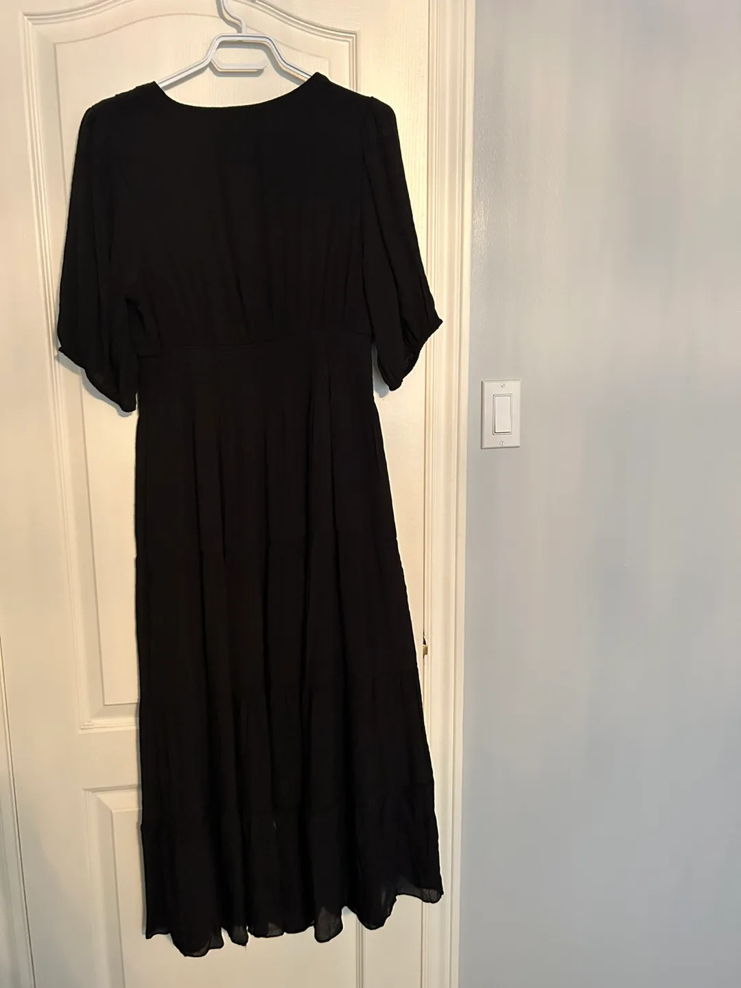 # Thrifty Picks Black Midi Dress with Ruffles image indicator(2)