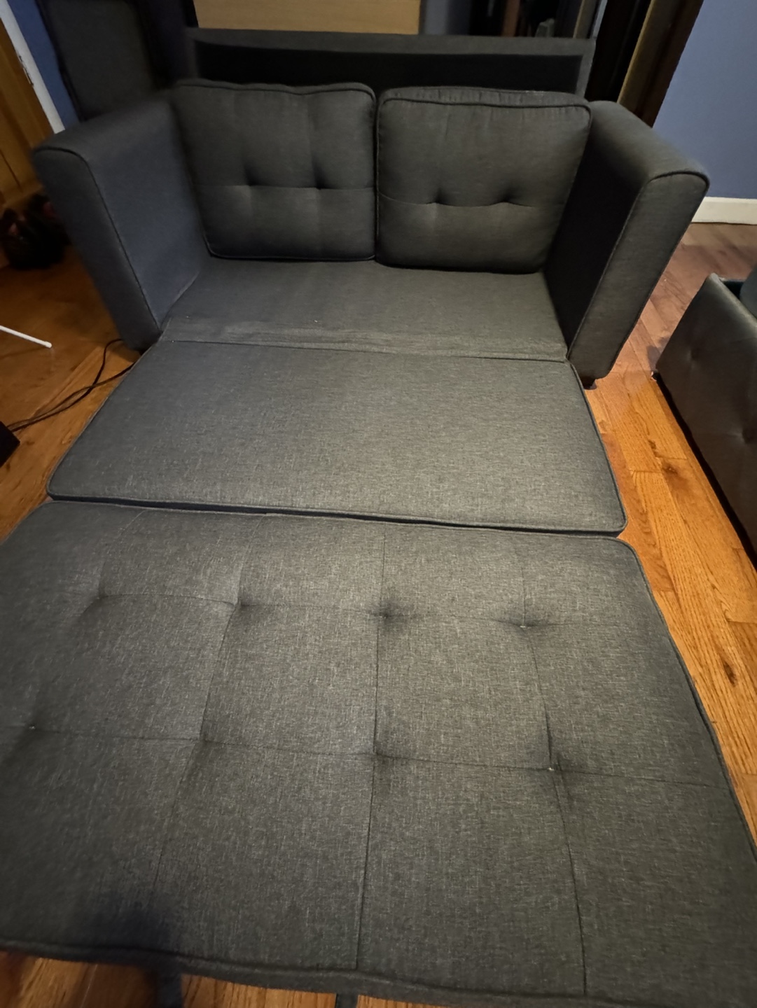 Gray Folding Sofa Bed - photo 2