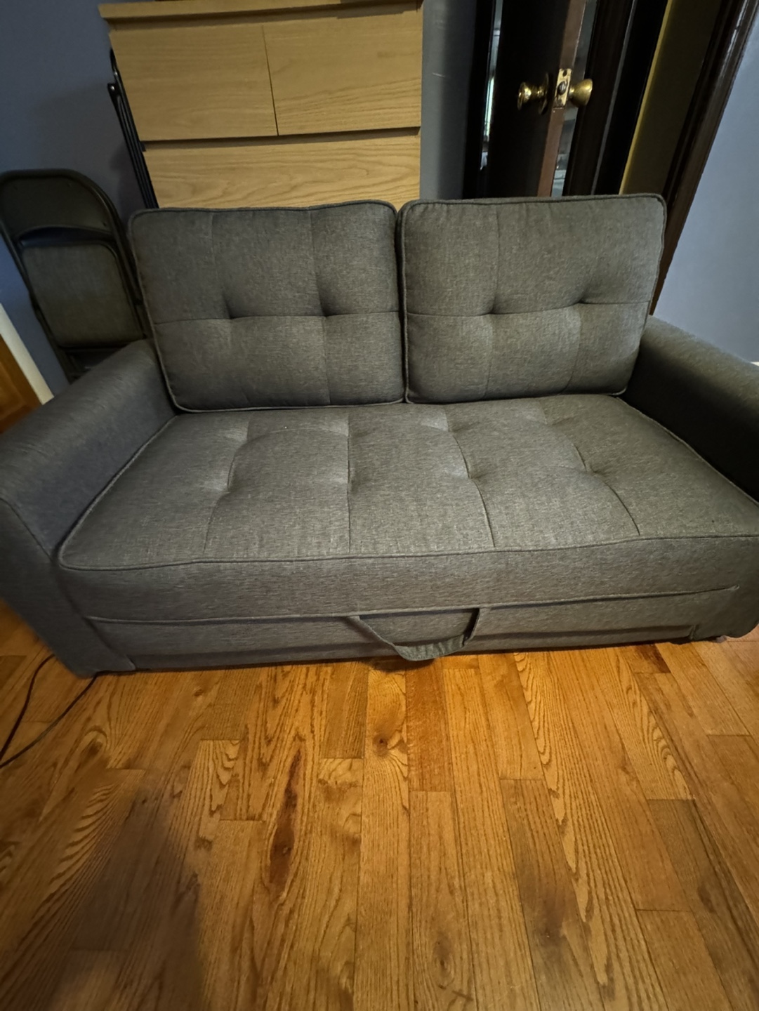 Gray Folding Sofa Bed