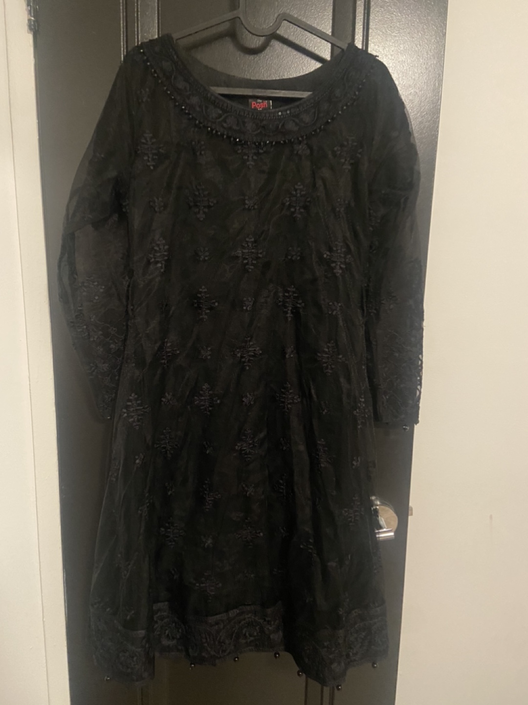 Black Embroidered Dress