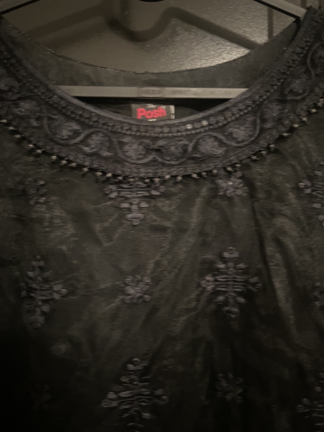 Black Embroidered Dress - photo 2