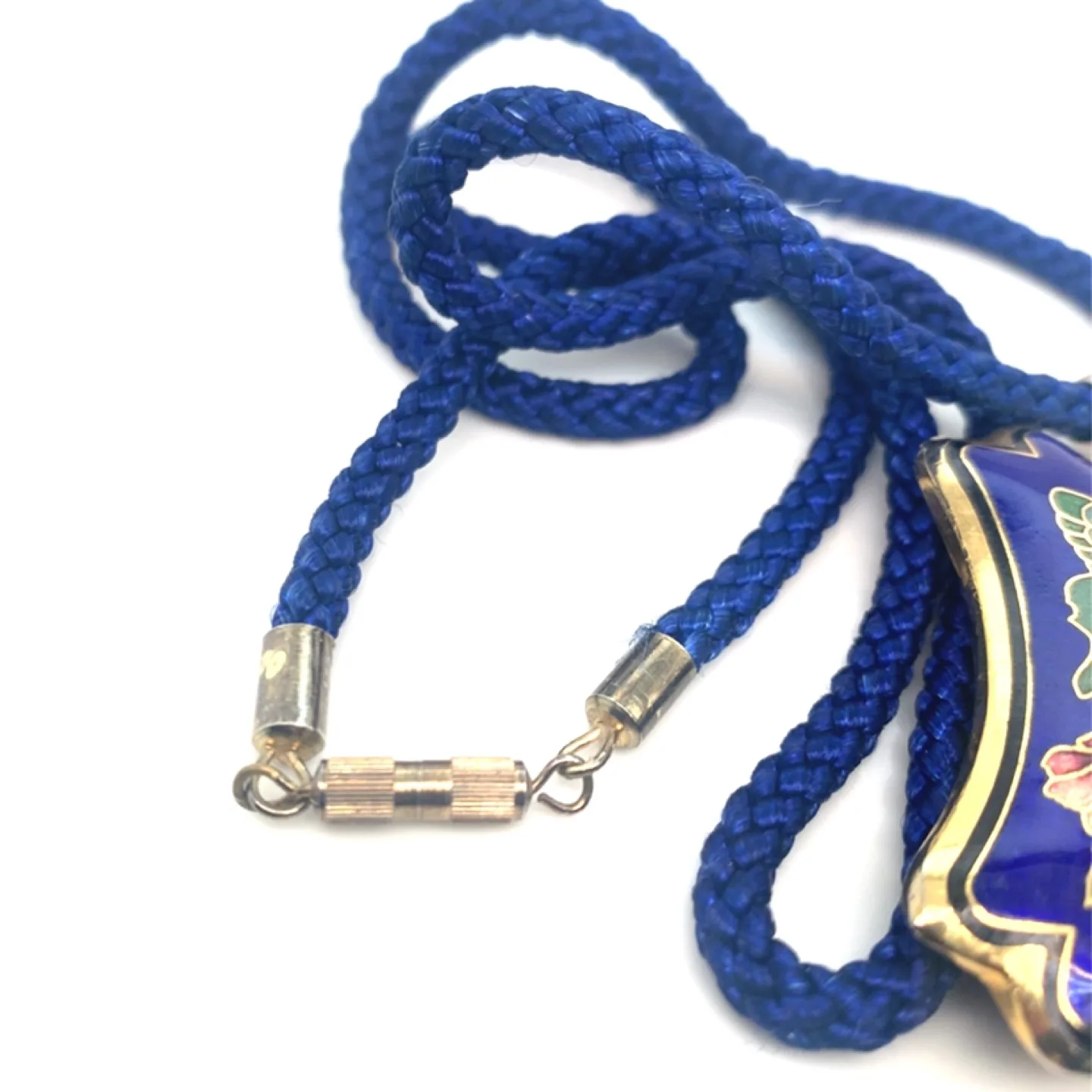 Vintage Reversible cloisonné necklace 26” image indicator(4)