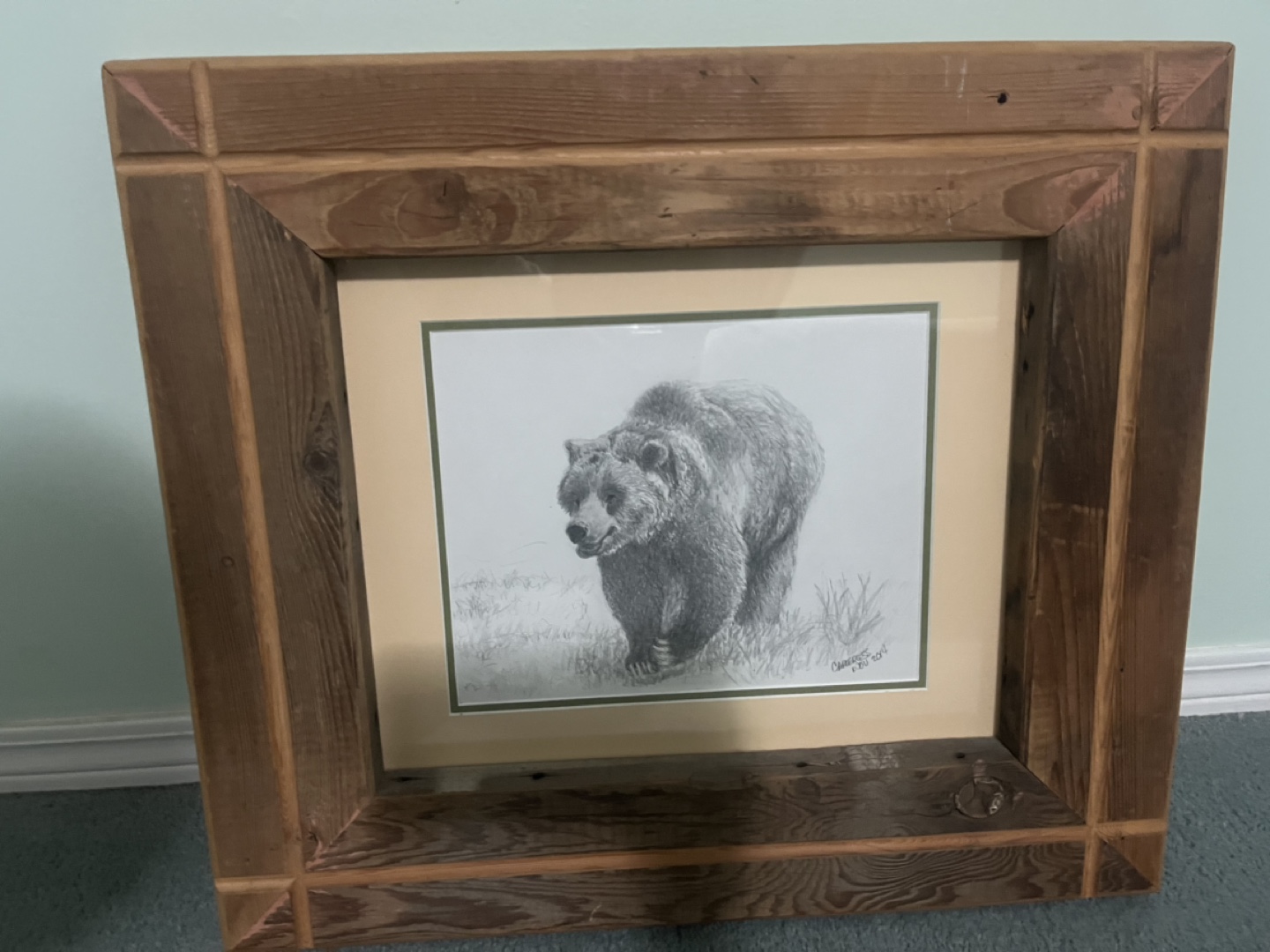 Framed Bear Drawing - photo 2