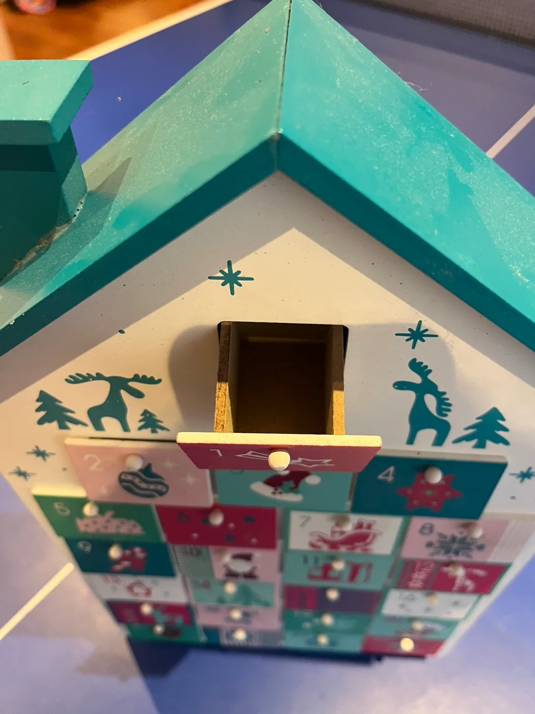 # thrifty picks Wooden Christmas Advent Calendar House image indicator(4)