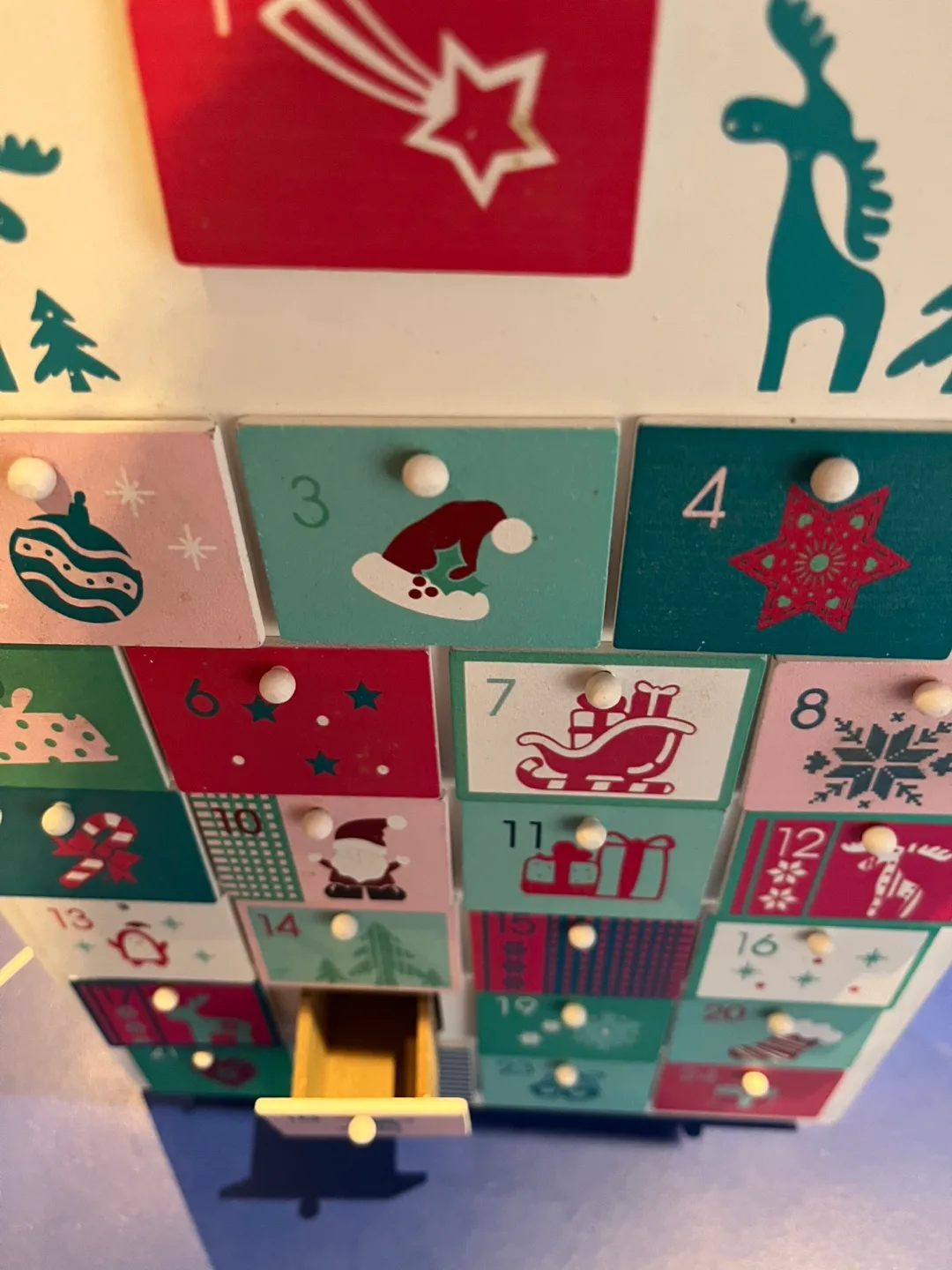 # thrifty picks Wooden Christmas Advent Calendar House image indicator(3)
