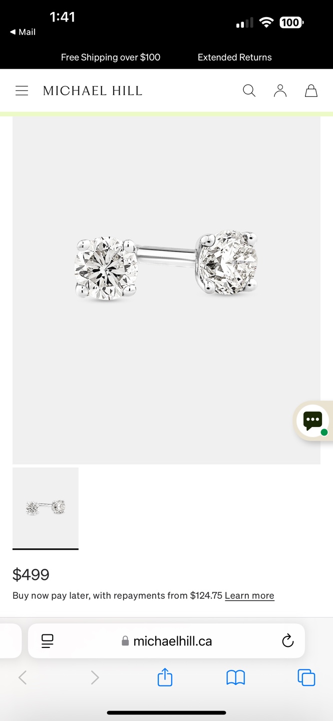 Michael Hill Diamond Earrings