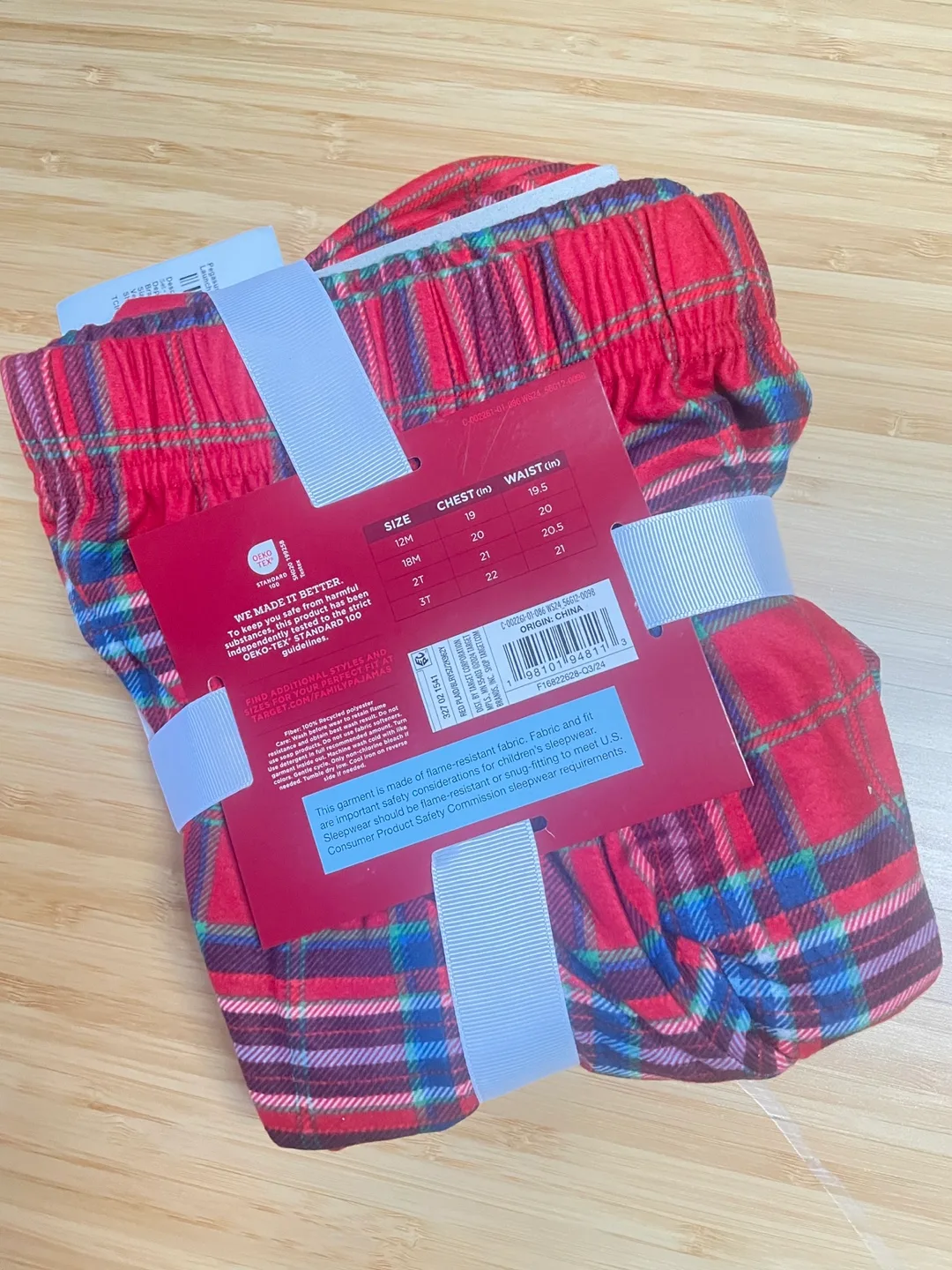 #ThriftyPicks Wondershop Sleep Set Pajamas Toddler 18M Red Plaid image indicator(2)