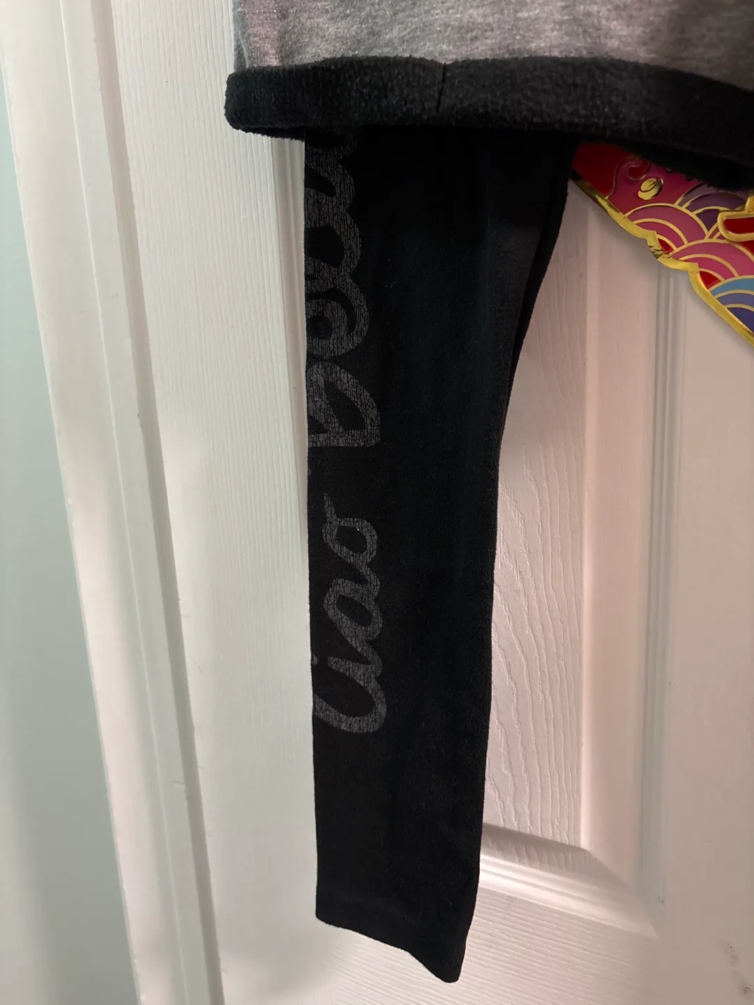 Women's Grey & Black Leggings with Shorts image indicator(3)