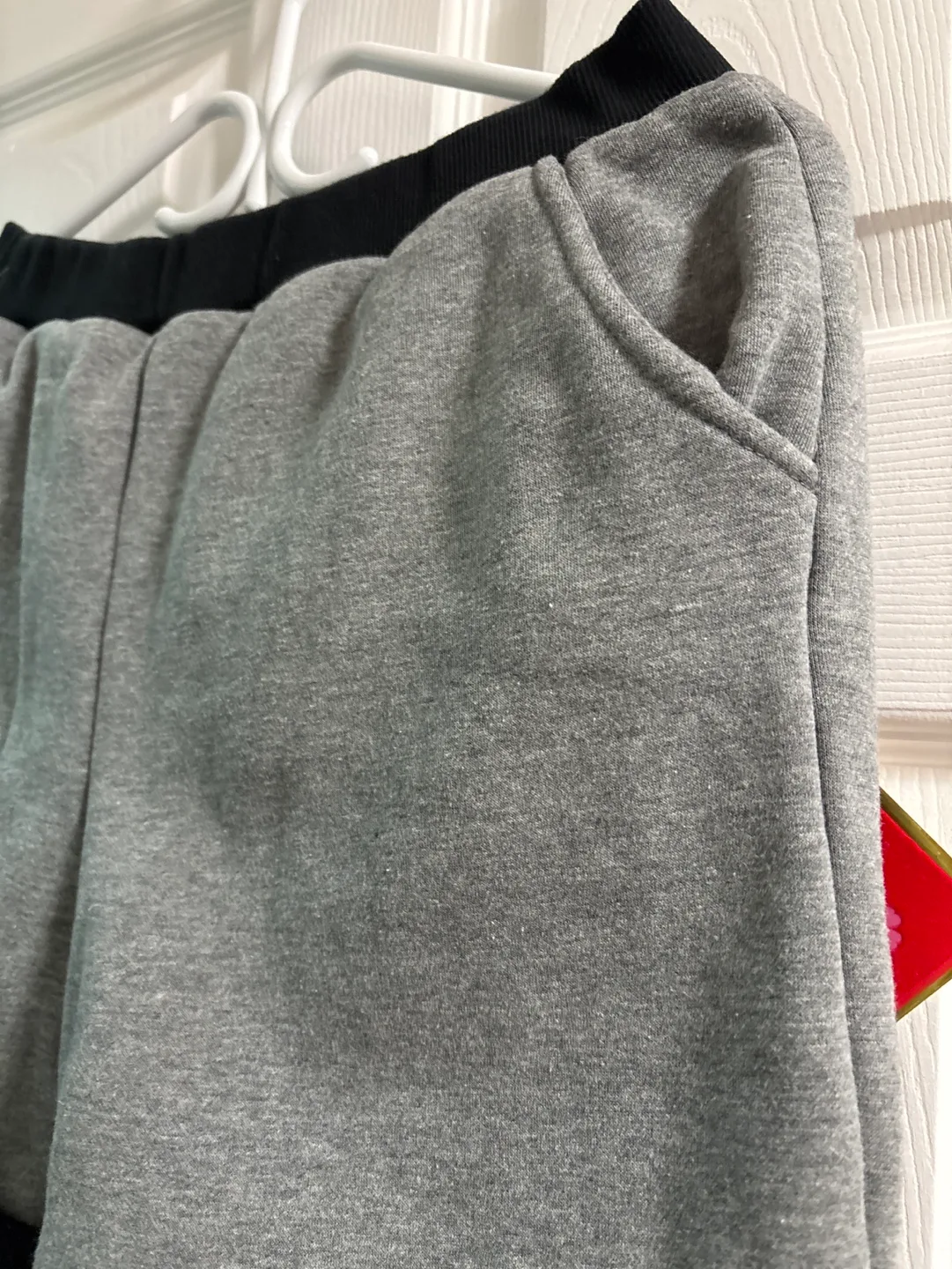 Women's Grey & Black Leggings with Shorts image indicator(2)