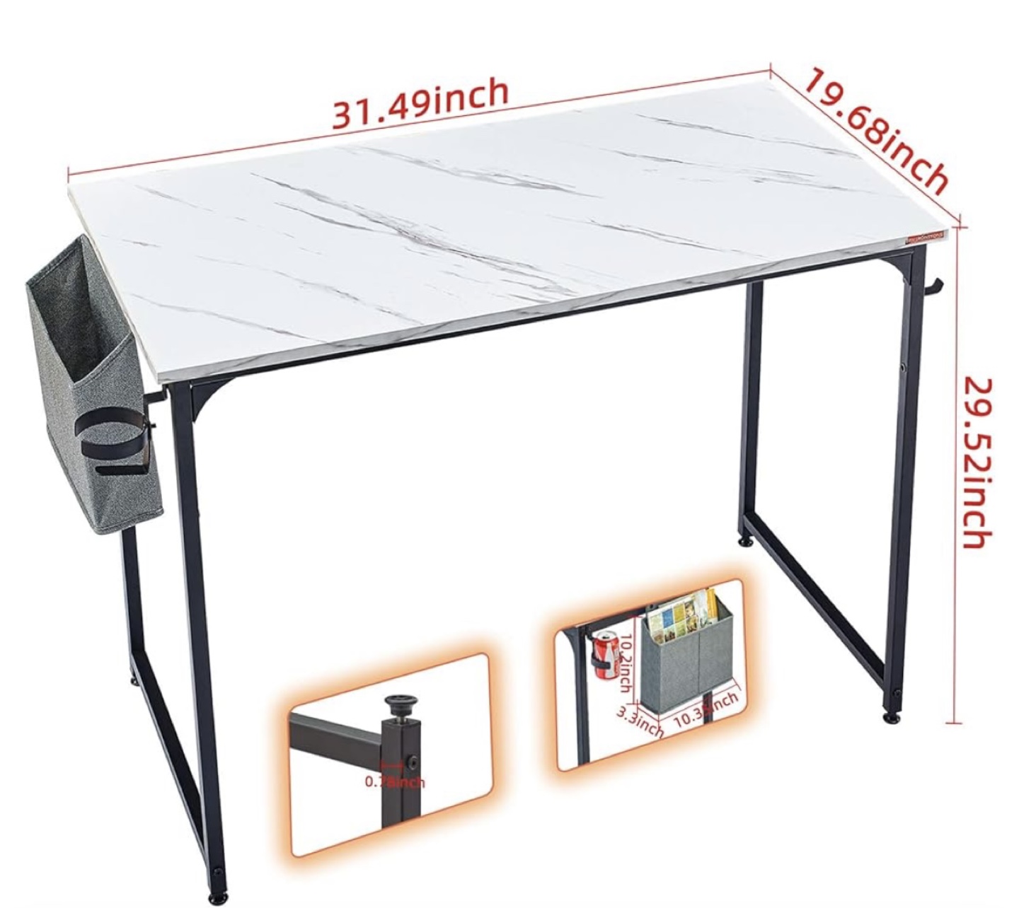 White Computer Desk with Storage #ThriftyPicks - photo 2