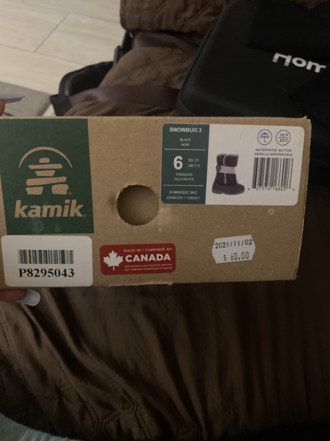 Kamik Snowbug 3 Winter Boots Size 6 (TODDLER)