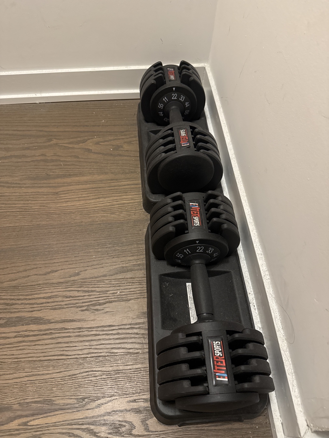 Adjustable Dumbbells (11-44 pounds)
