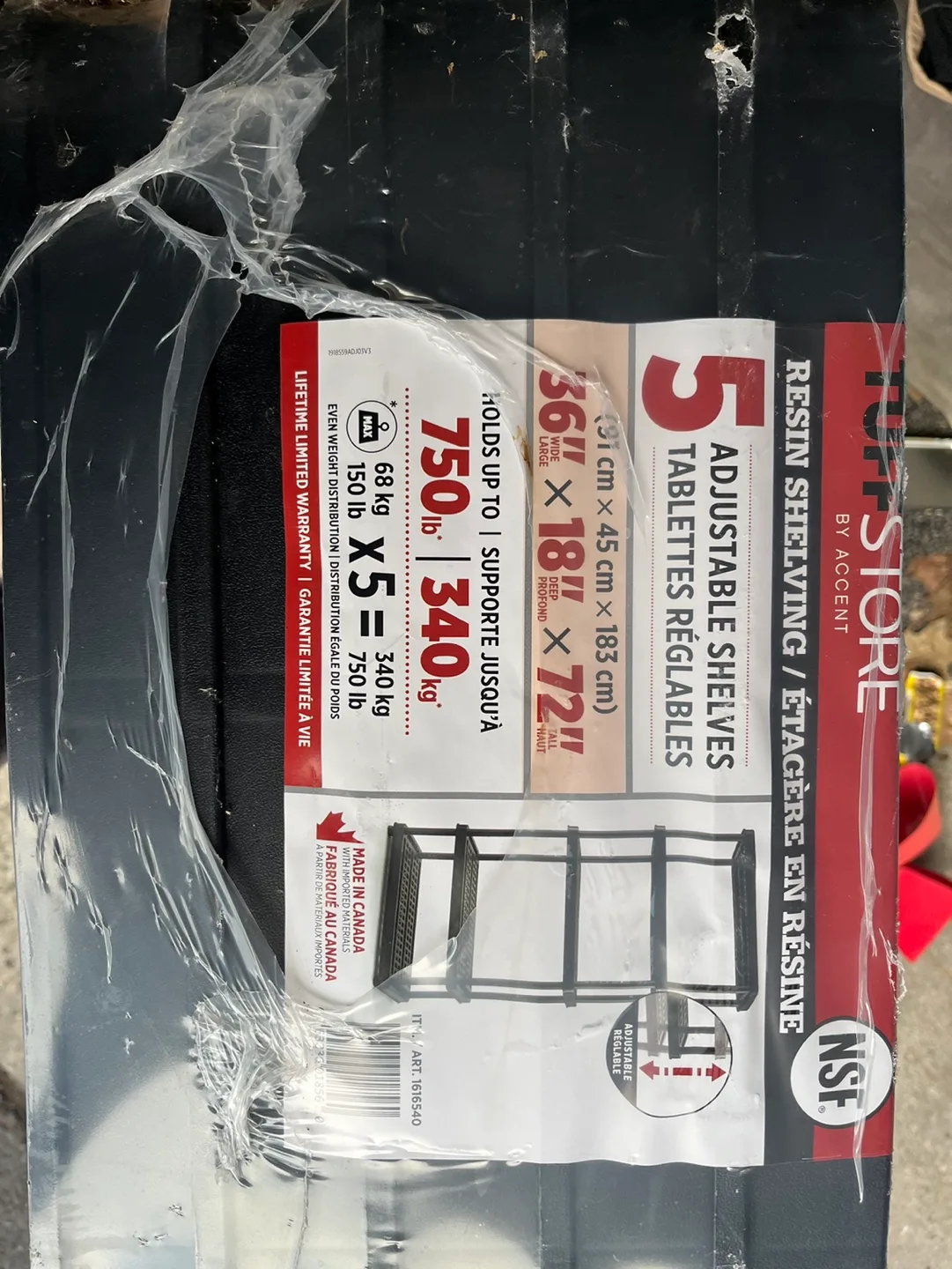 2 - 5 Shelf Adjustable Resin Shelving Unit Heavy duty image indicator(2)