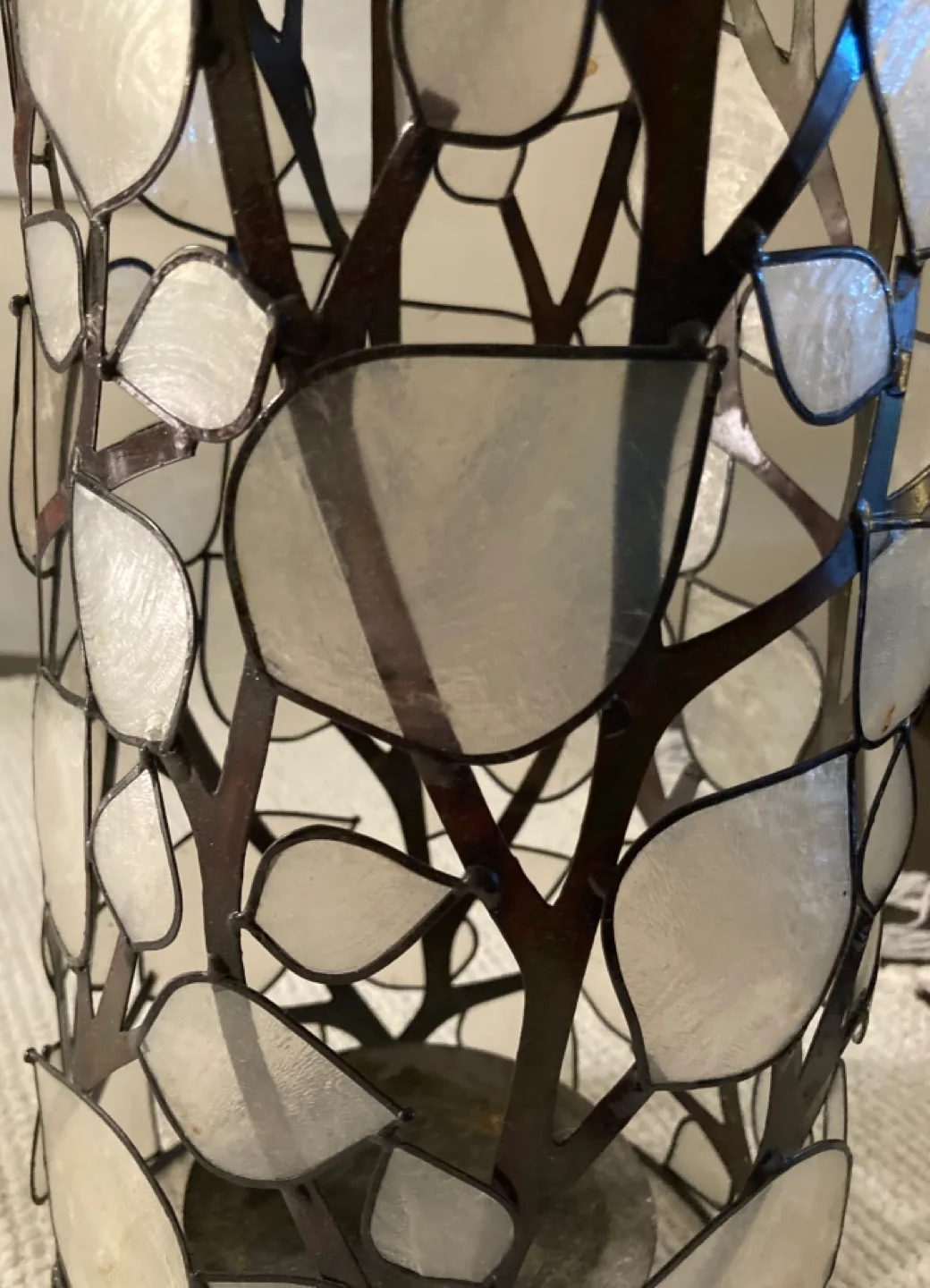 #ThriftyPicksCandle Lantern with Leaf Design image indicator(3)