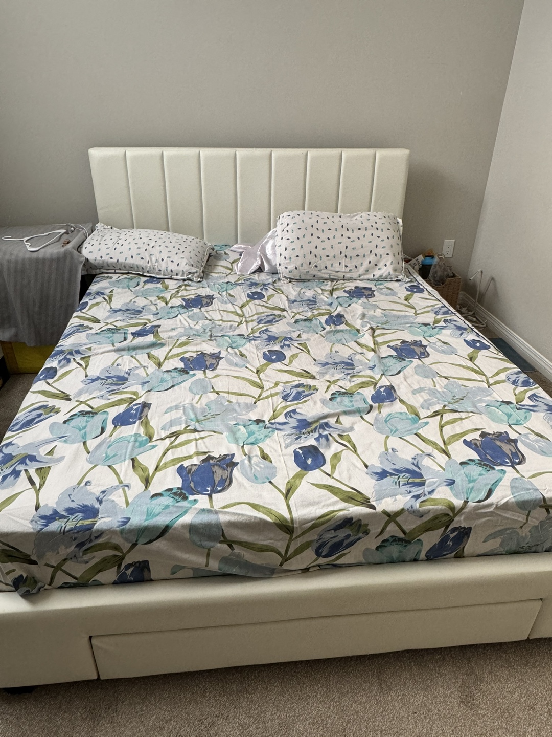 Queen Size Bed Frame with Storage