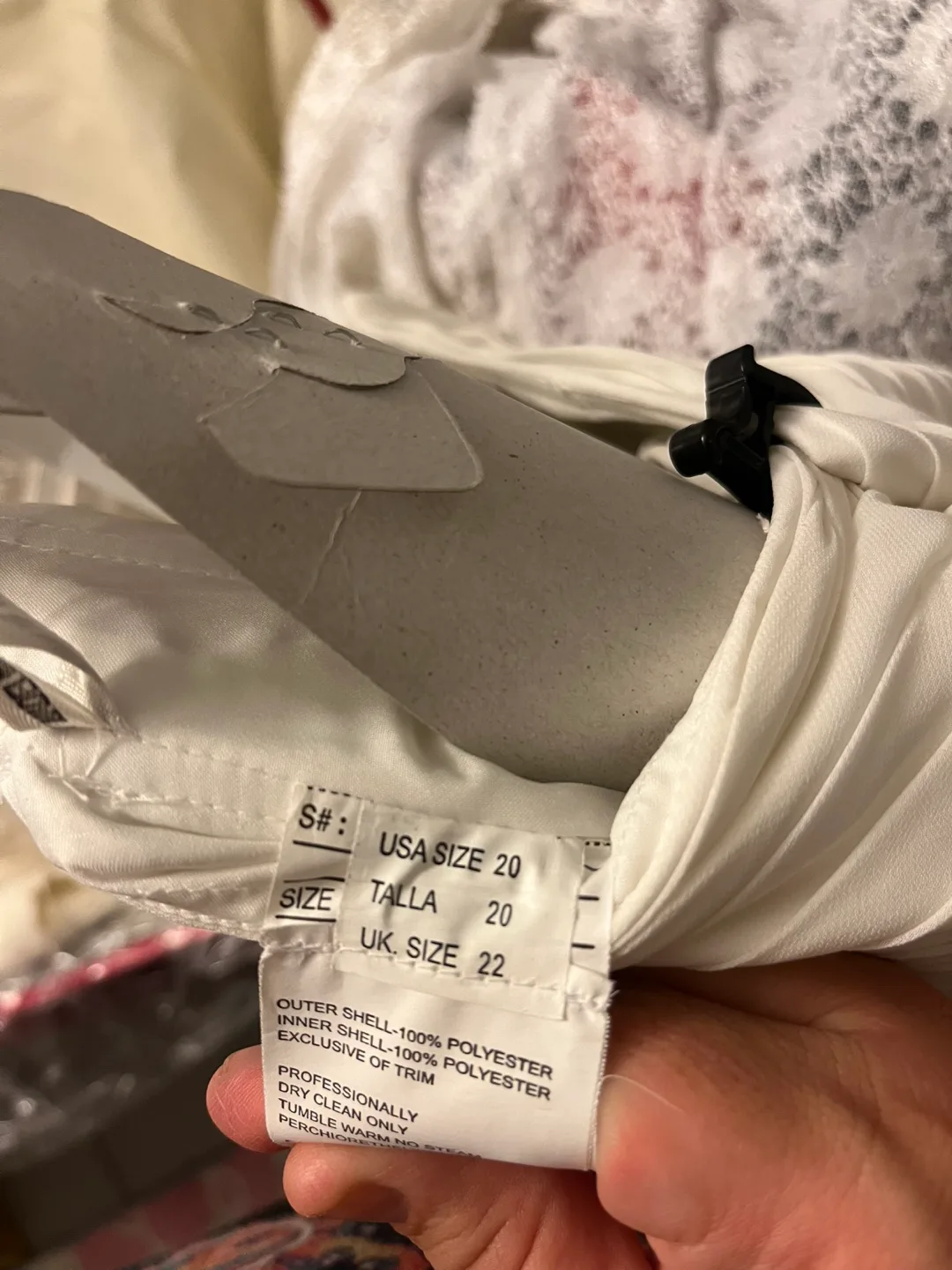 White Strapless Floor Length Dress Size 20 image indicator(4)