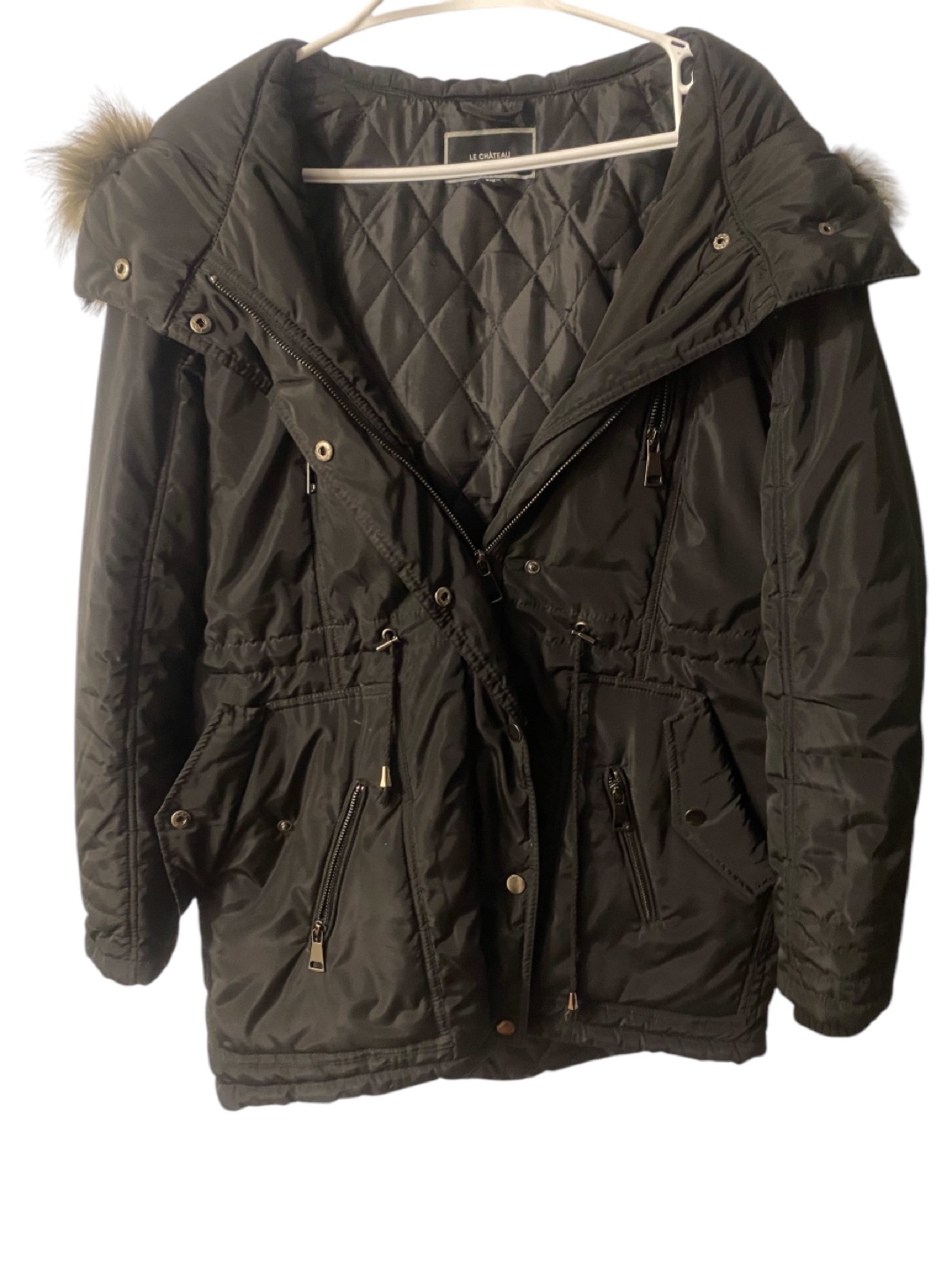 Le Château Black Winter Parka with Faux Fur Hood - photo 2