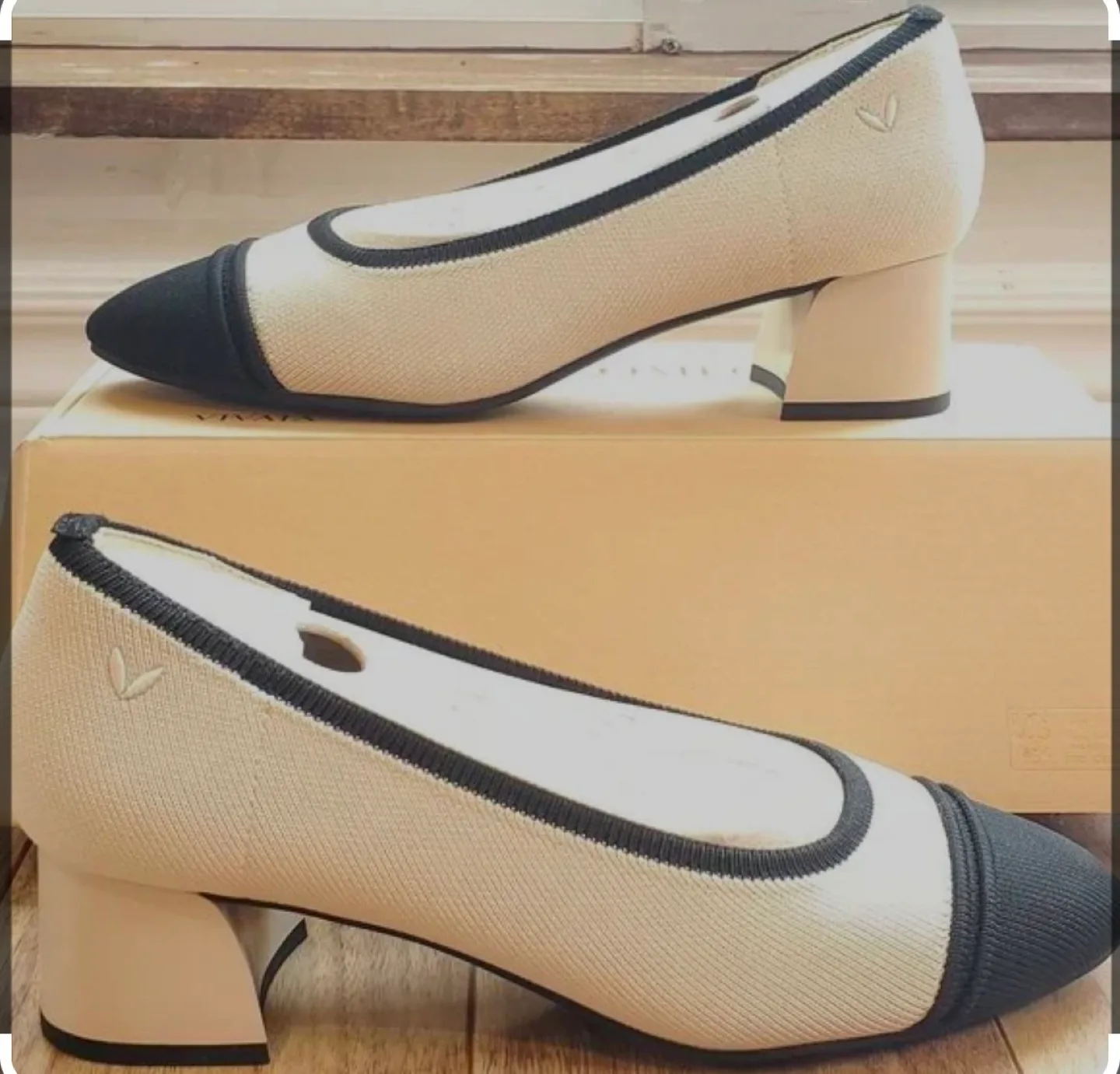 Vivaia Women's Knitted Low Heel Pumps image indicator(2)