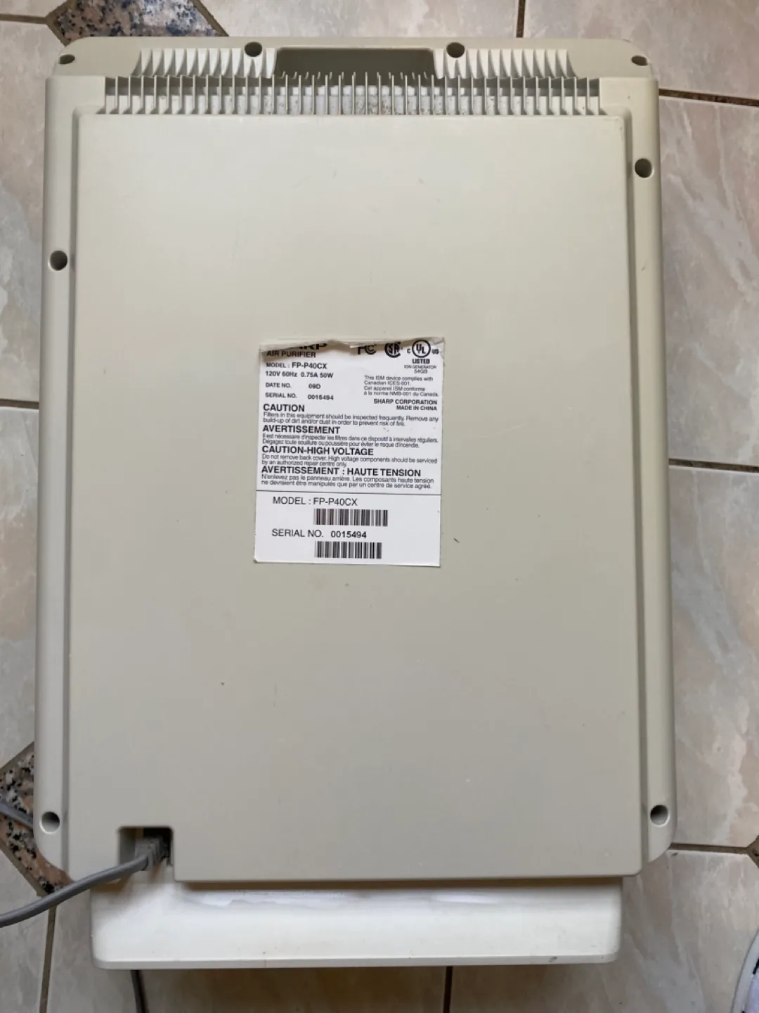 Sharp Air Purifier FP-P40CX #ThriftyPicks image indicator(2)