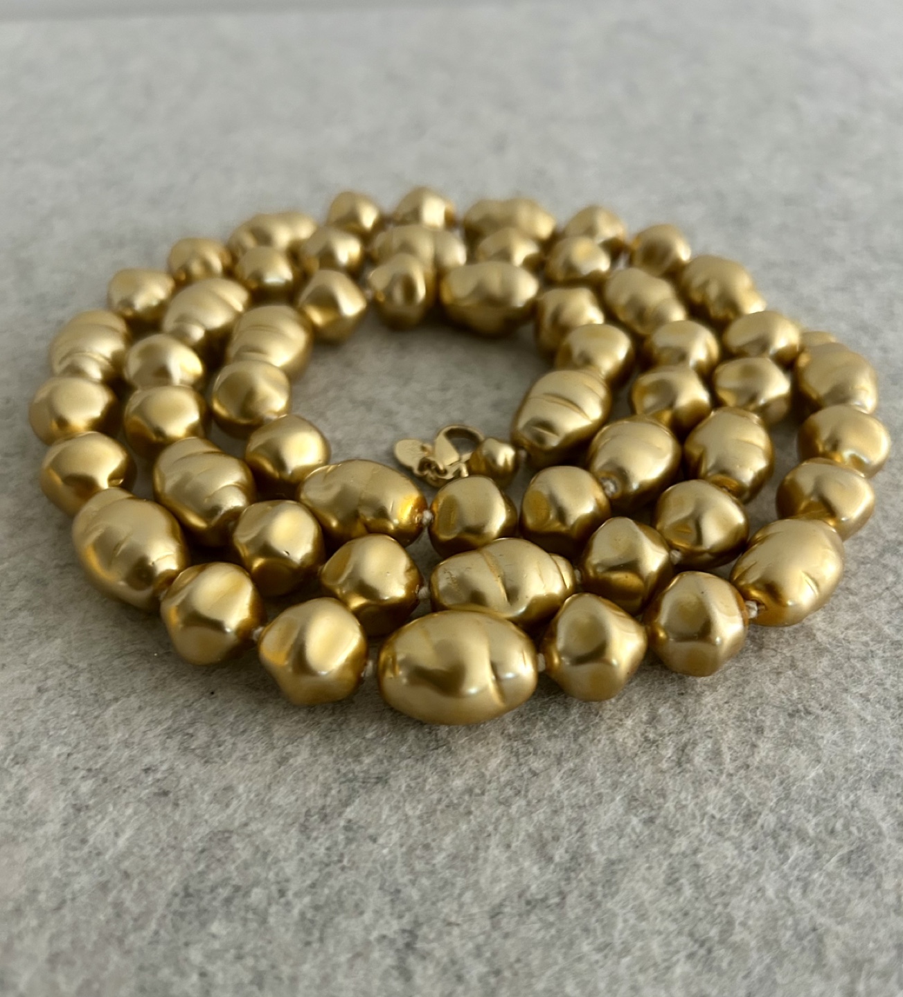 Gorgeous Gold Nugget Bead Necklace - photo 2