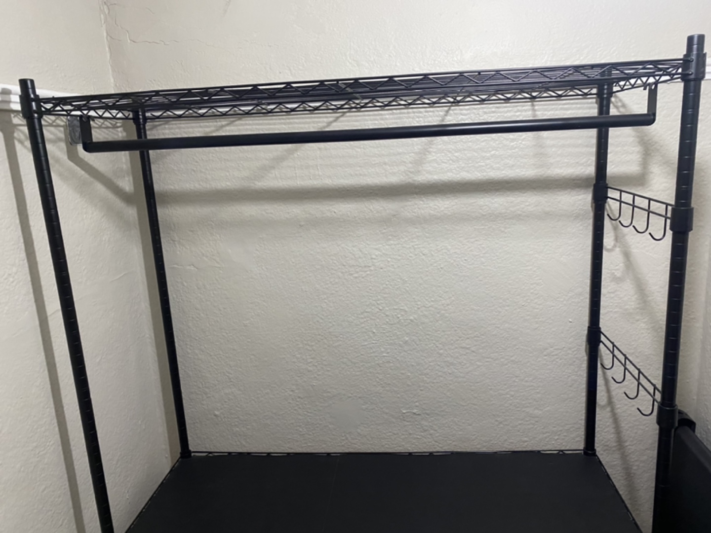Black Metal Rolling Closet Organizer - photo 2