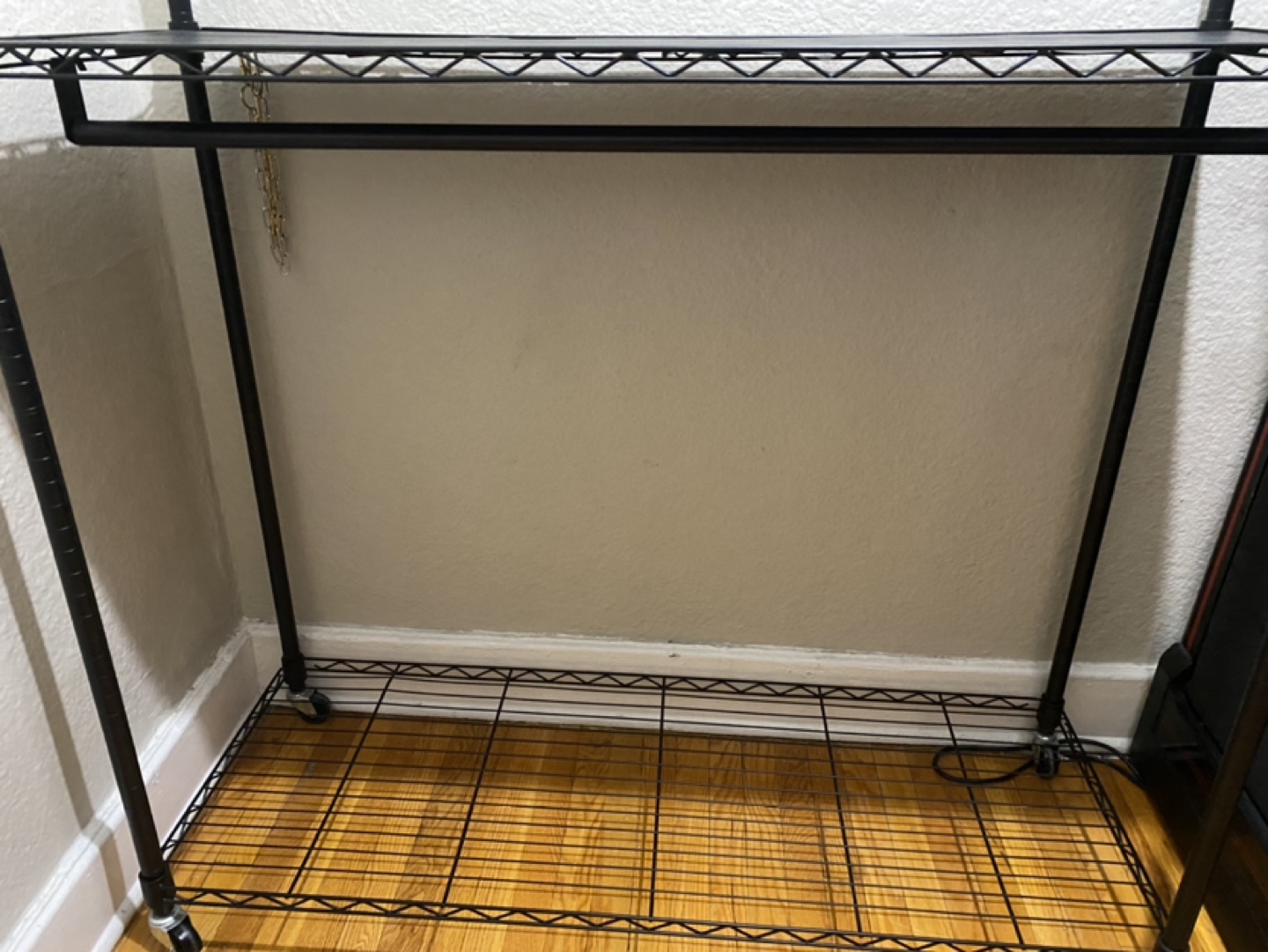 Black Metal Rolling Closet Organizer - photo 3