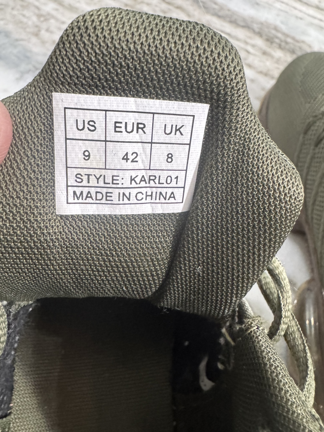 ZXNY Men's Olive Green Sneakers Size 9 - photo 5
