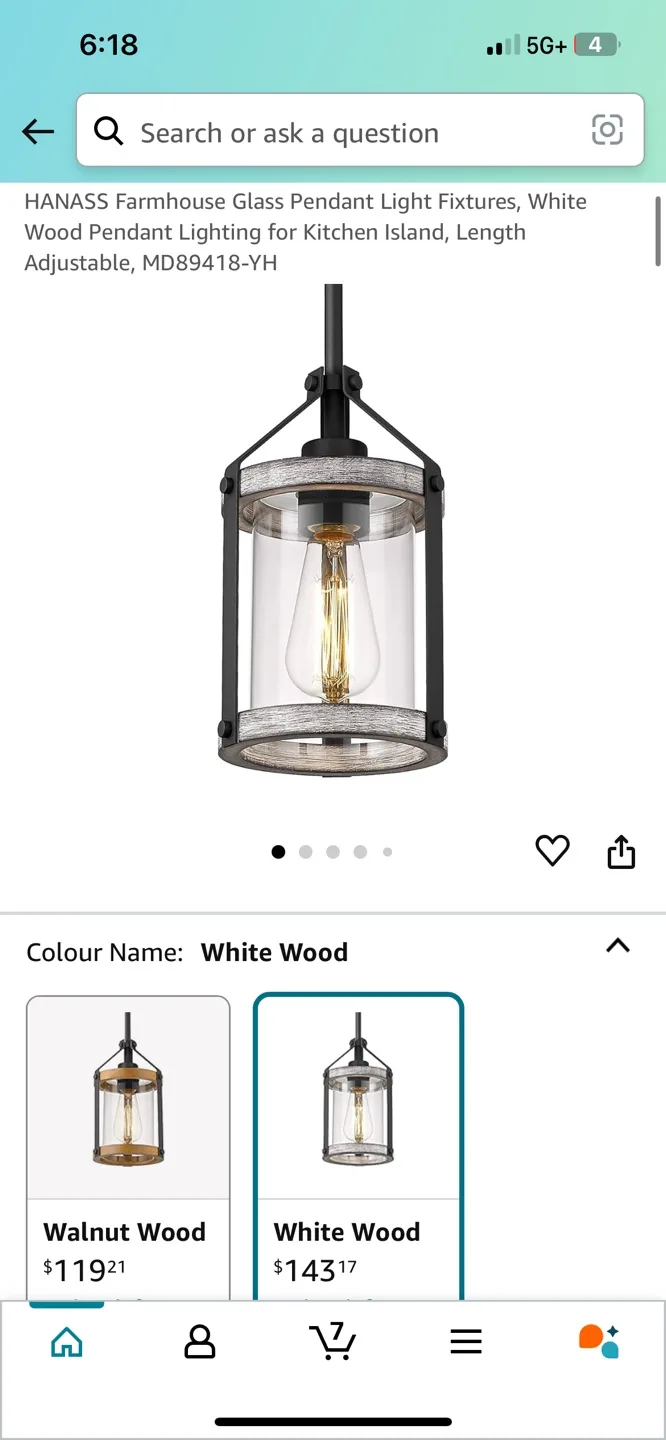 Rustic Glass hanging pendant light fixture image indicator(2)