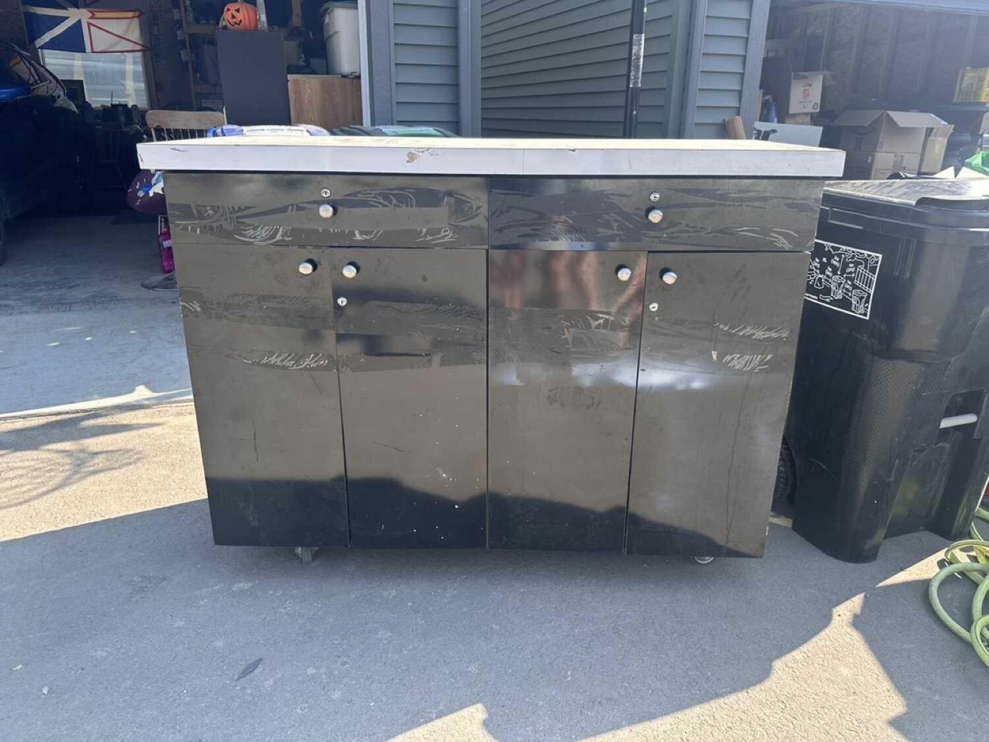 Black /Cart on Wheels great for garage work