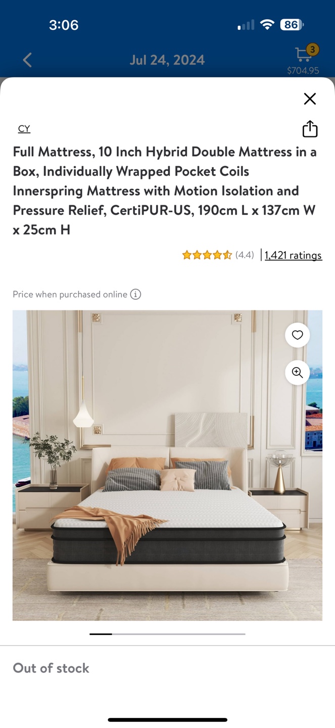 Full Double Mattress