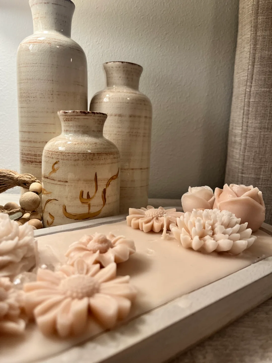 Floral Soy Wax Candle Tray