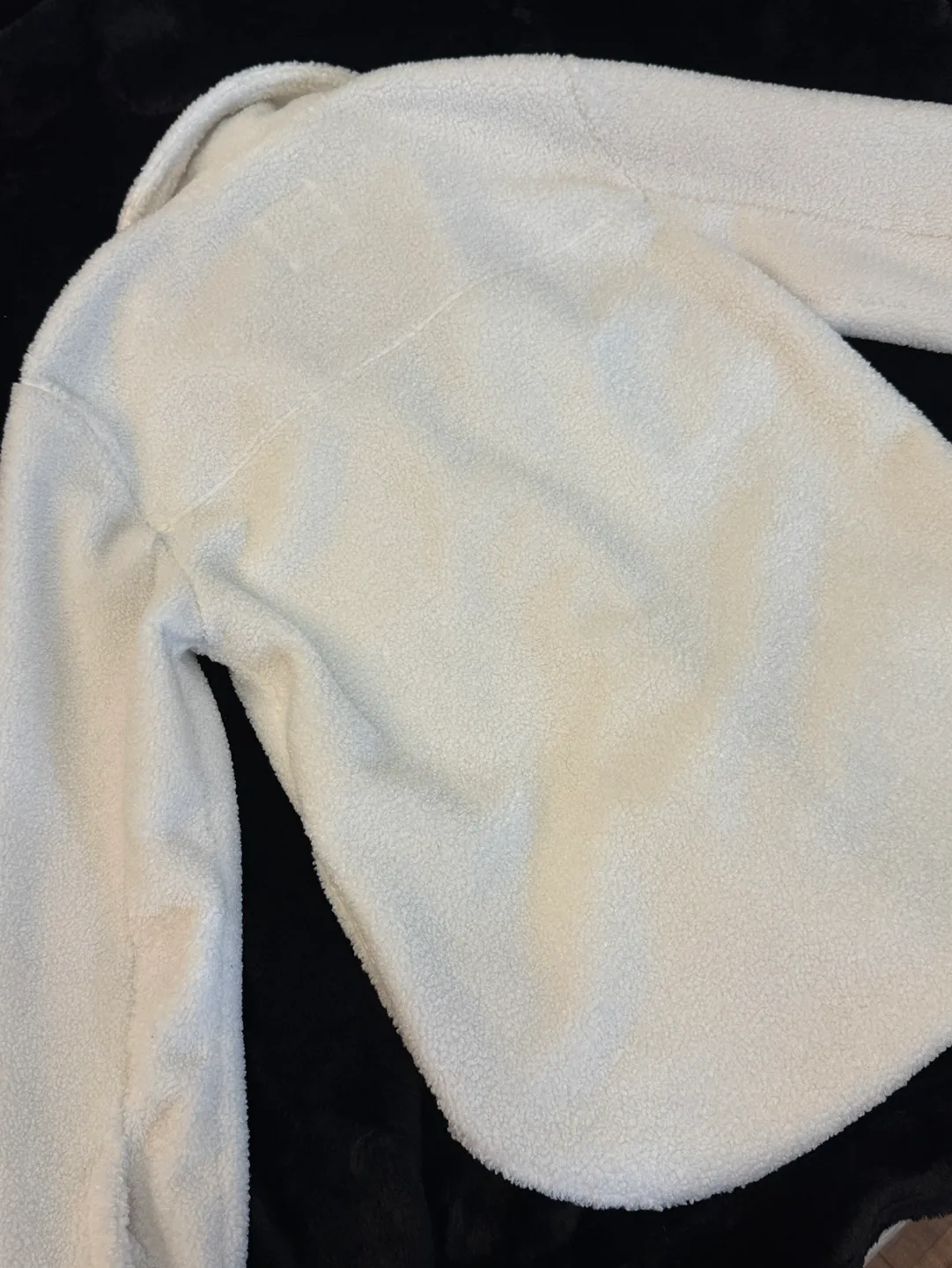 Abercrombie & Fitch White Sherpa Jacket image indicator(4)