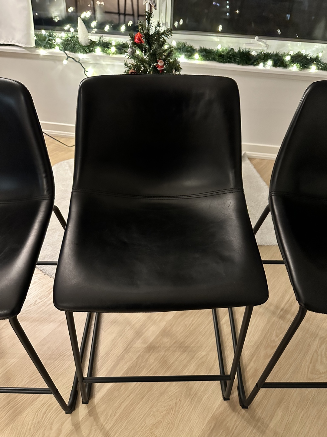 Set of 4 Black Bar Stools - photo 5