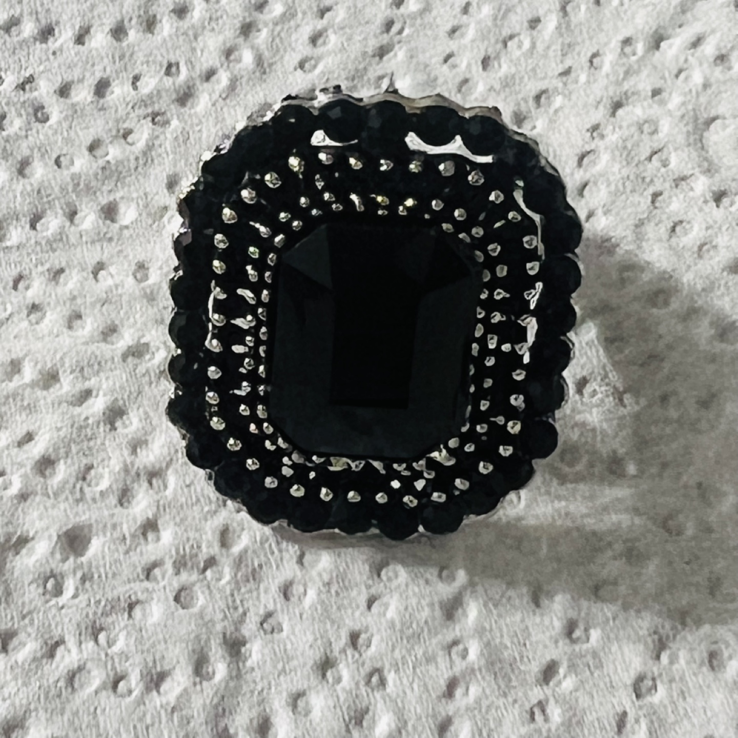 Black Rhinestone Ring - photo 2