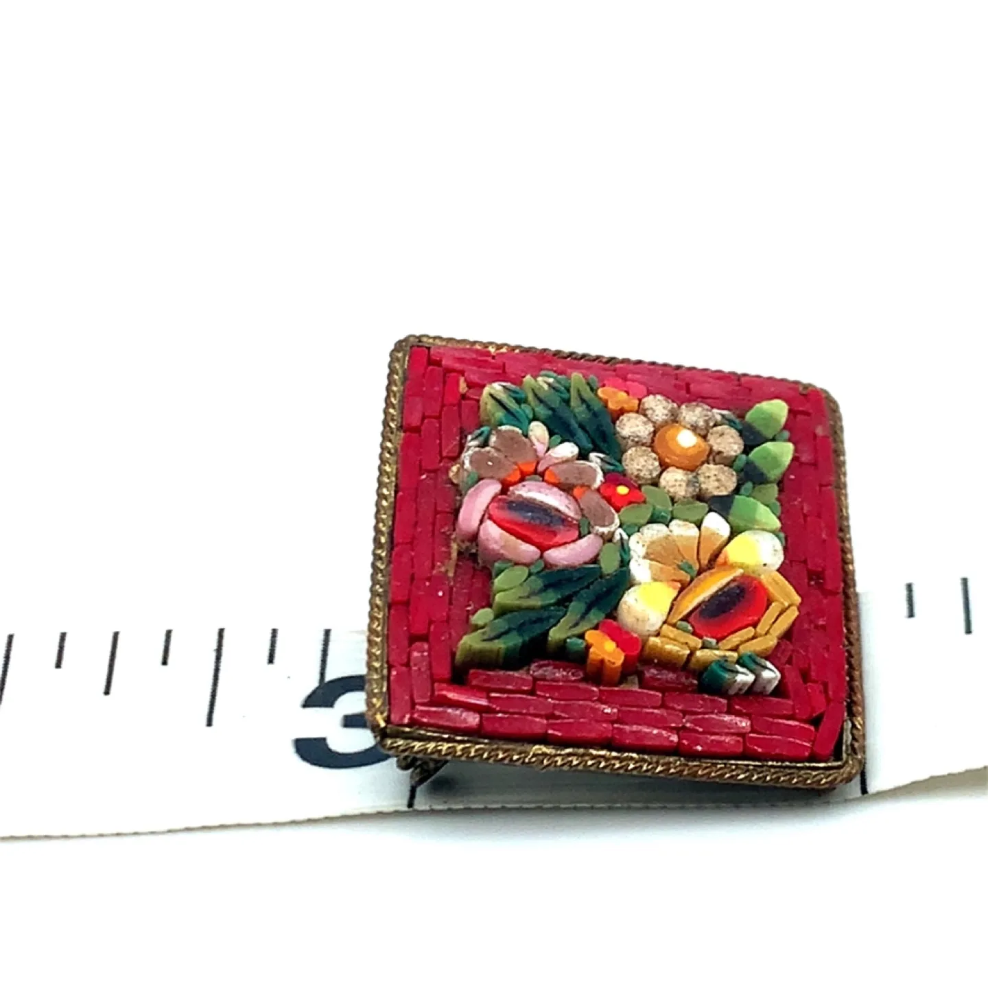 Vintage Micro Mosaic Brooch image indicator(2)