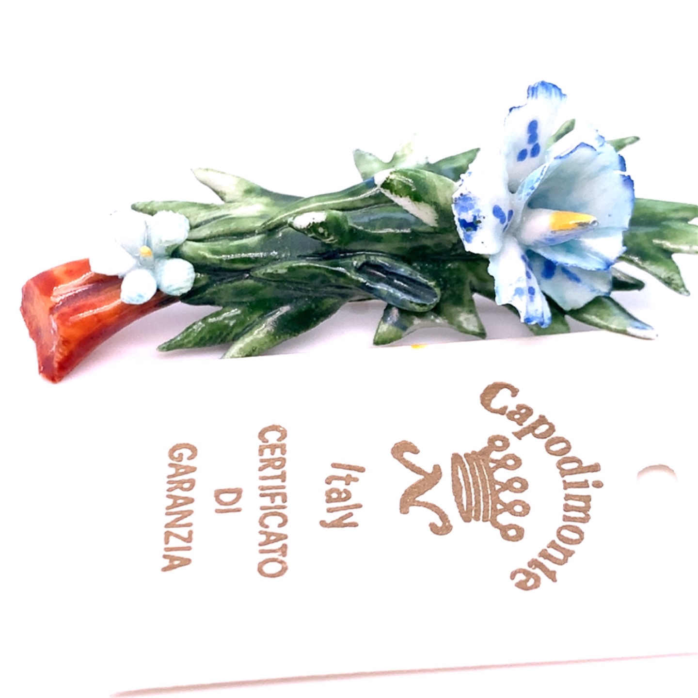 Vintage Capodimonte Porcelain Flower Brooch - photo 5