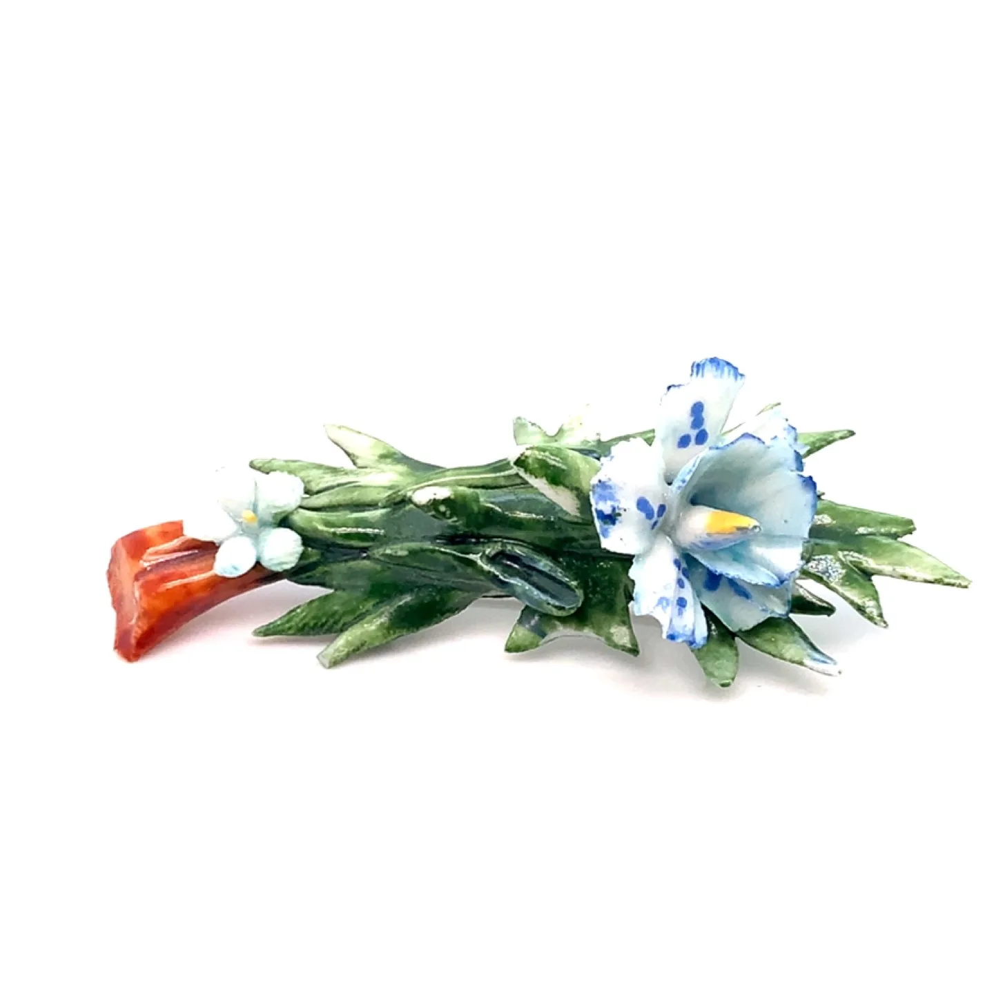 Vintage Capodimonte Porcelain Flower Brooch image indicator(3)